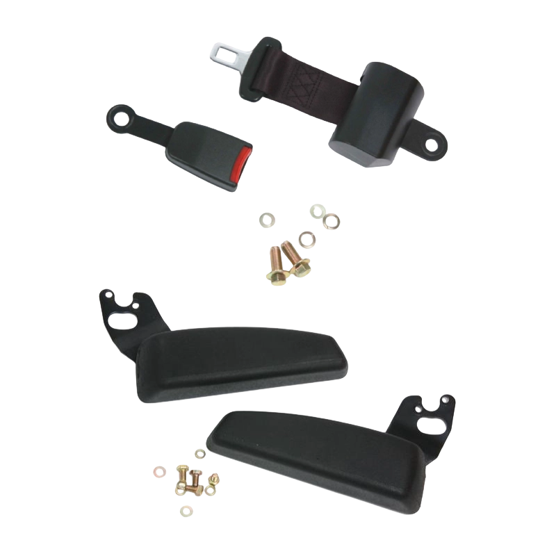 BF1-1 kestävä ergonominen sertifioitu haarukkatrukin istuin polttotrukeille mustalla vinyylillä