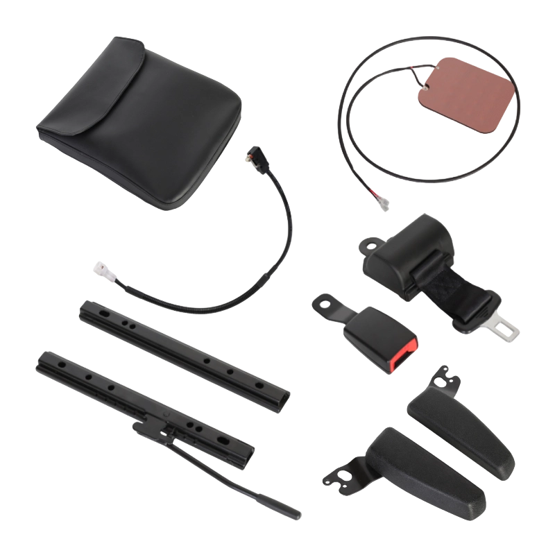 BF1-2 Kustannustehokas musta vinyylistä taitettava selkänojallinen trukin istuin varastoajoneuvoille