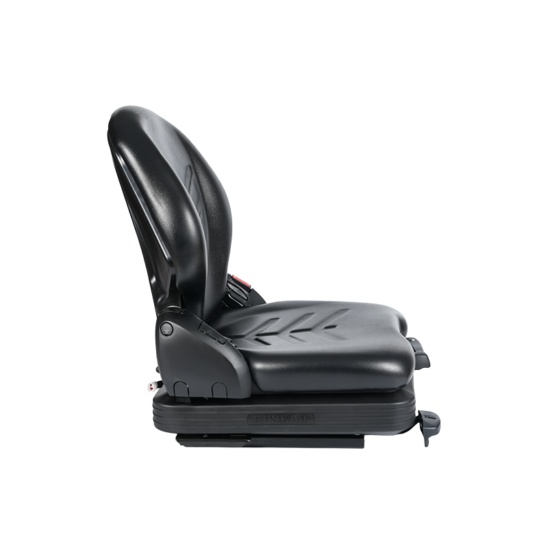 BF16 Matalaprofiilinen vinyylivaihtomekaaninen jousitettu istuin materiaalinkäsittelytrukkilaitteisiin - Musta, EN13490 IT1+IT2