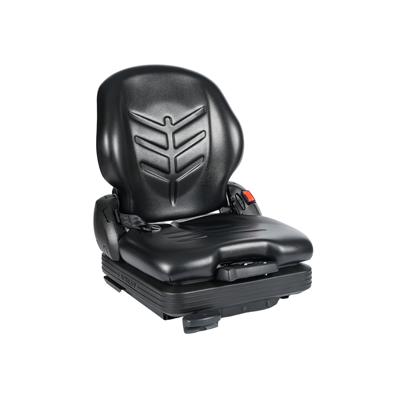 BF16 Matalaprofiilinen vinyylivaihtomekaaninen jousitettu istuin materiaalinkäsittelytrukkilaitteisiin - Musta, EN13490 IT1+IT2